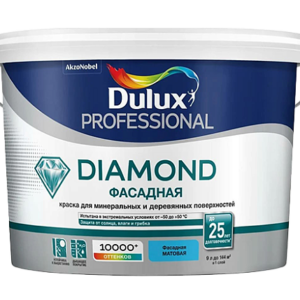 Краска Luxium Professional Diamond Фасадная Гладкая мат BW 9л