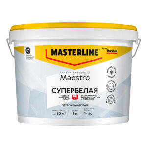 Краска Masterline Maestro Белый Потолок Люкс глуб/мат 9 л