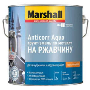Грунт-эмаль Marshall Anticorr Aqua п/глянц BW 2л