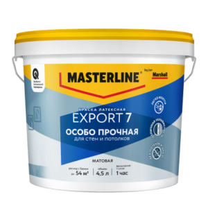Краска Masterline Export 7 мат латексная BC 4,5л