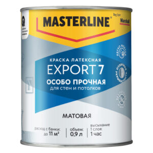 Краска Masterline Export 7 мат латексная BC 0,9л